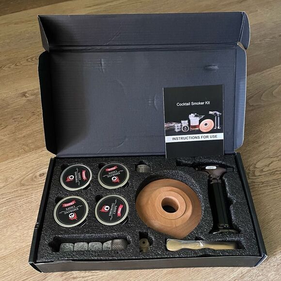 Syjunf Cocktail Whiskey Smoker Gift Set Kit with Accessories (No Butane) NEW - Picture 6 of 16